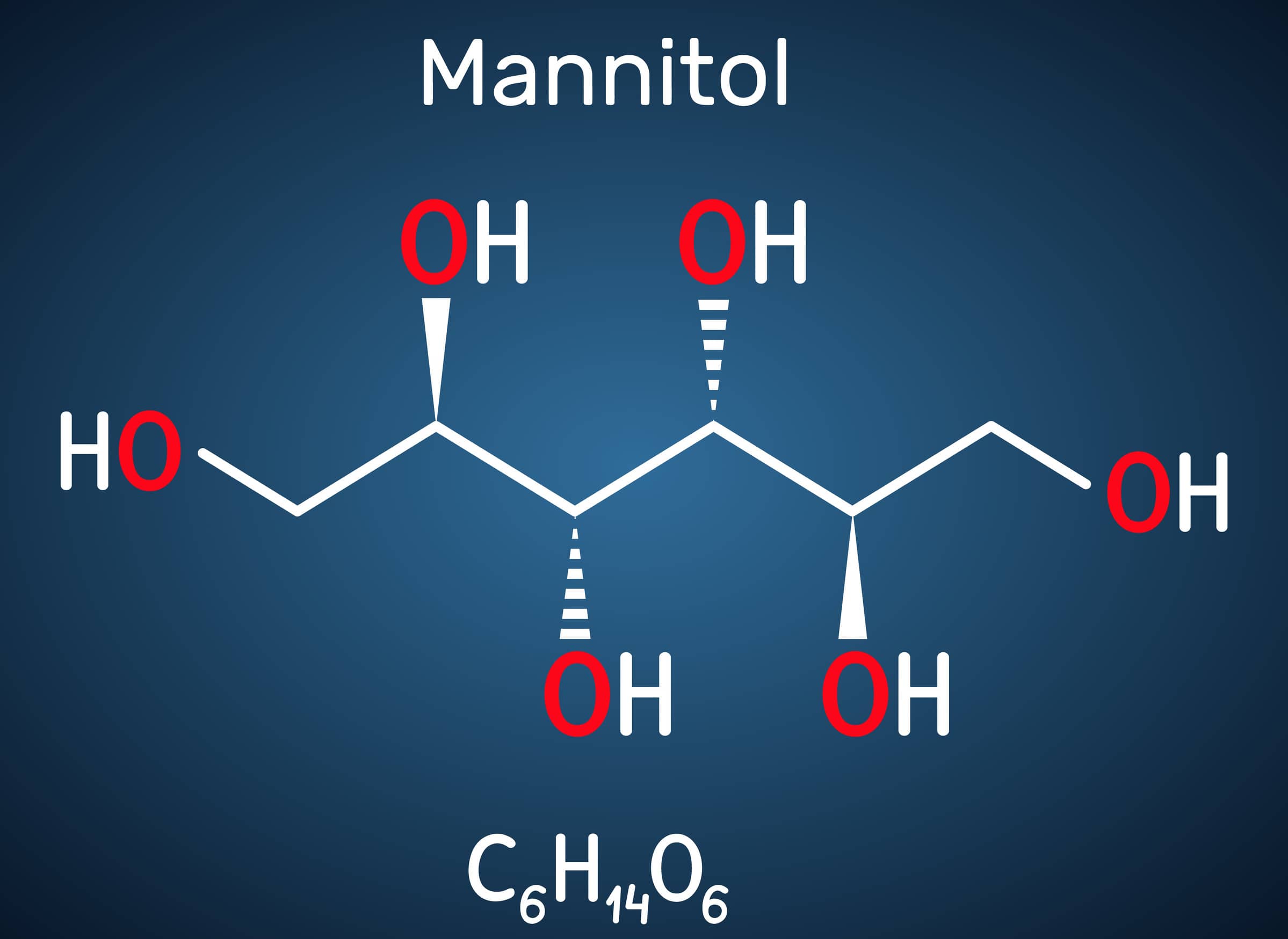 mannitol wzór strukturalny