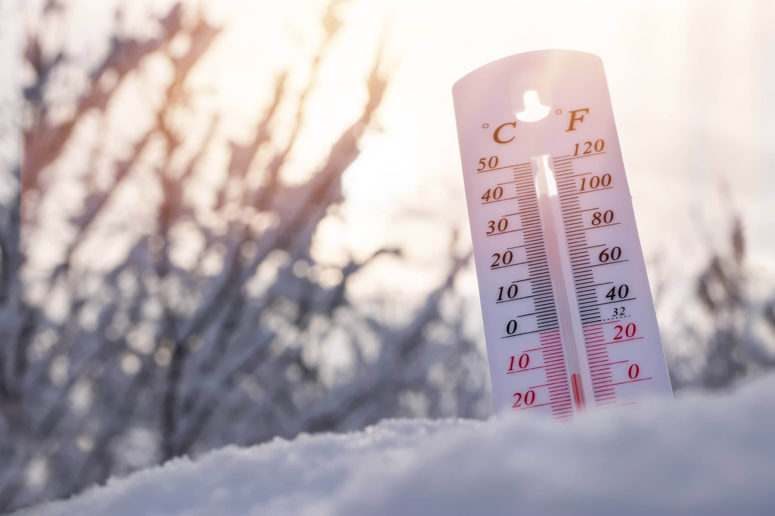 zima - ujemna temperatura